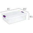 thumbnail image 4 of Sterilite 32 Quart Clear Under Bed Storage Container Tote with Latch Lid, 6 Pack, 4 of 9