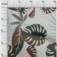 thumbnail image 2 of oneOone Cotton Cambric Brown Fabric Tropical Leaf Quilting Supplies Print Sewing Fabric By The Yard 56 Inch Wide, 2 of 4