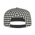 thumbnail image 4 of Balery Baseball Cap Flat Bill Hats for Men Adjustable Size for Running Workouts and Outdoor Activities All Seasons Dad Hat(Houndstooth Black And White ), 4 of 9