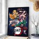 thumbnail image 3 of Póster de arte autoadhesivo de Anime Demon Slayer, calcomanía de pared elegante para sala de estar, bar, estética decorativa vintage, juego, habitación de niño, 3 of 5