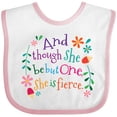 thumbnail image 3 of Inktastic 1st Birthday 1 Year Old Girl She is Fierce Girls Baby Bib, 3 of 4