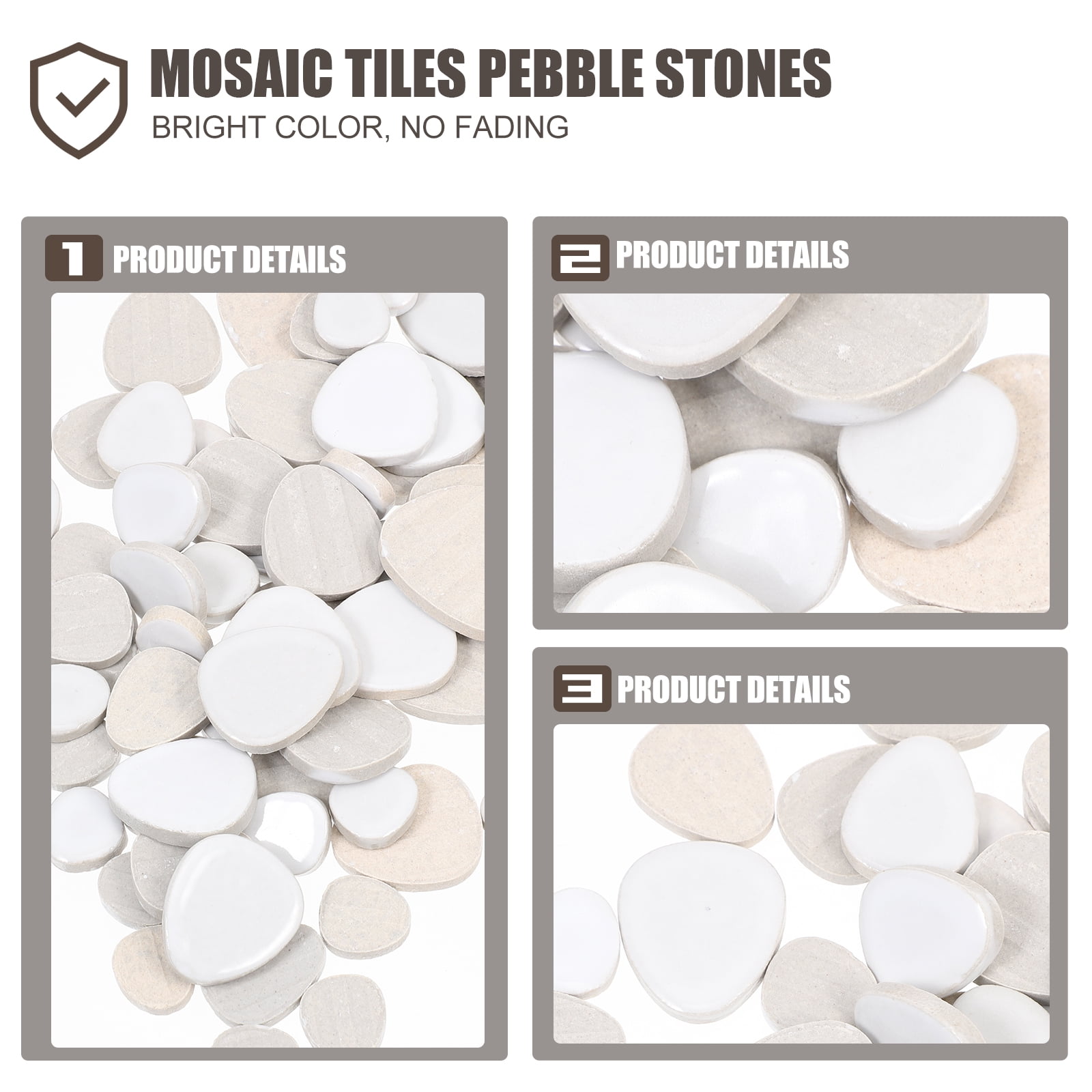Tile Mosaic Assortment Household Decor Ceramic Tiles Stones Irregular Shape Unique Ceramics