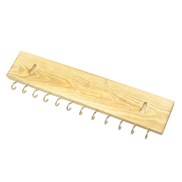 Joyero Adhesivo Organizador Pendiente Soporte para Colgar Joyas Sostenedor de Organizador de Joyería de Ajusable para Collares, Pulseras Madera natural C Salvador Estante de exhibición de madera de la joyería