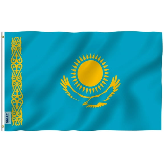 ANLEY 3  x 5 ft Kazakhstan Flag - Republic of Kazakhstan Flags Polyester