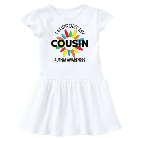 

Inktastic I Support My Cousin Autism Awareness Gift Baby Girl Dress