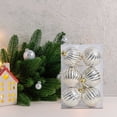 thumbnail image 4 of Christmas Hand-painted Decorative 6cm Pumpkin Pattern Glitter 6pc Christmas Tree Pendant Christmas Set, 4 of 5