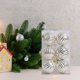 thumbnail image 4 of Decoración navideña, adornos navideños, regalos navideños, juego de 6 colgantes para árbol de Navidad con purpurina, diseño de calabaza de 6 cm, pintados a mano, bola decorativa dibujada a mano., 4 of 5