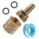 thumbnail image 1 of 3/4Inch Female to Female Swivel Hose Adapter, 1/2In to 3/4In Quick Connect for RV Exterior Shower Fa, 1 of 5