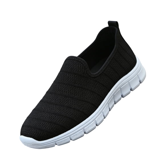 Women's Breathable Mesh Slip-on Sneakers Lightweight Walking Shoes with Soft Sole, Comfortable Athletic Casual Loafers for Daily Work & Gym, 42