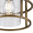 thumbnail image 4 of Progress Lighting Burgess 1-Light Flush Mount, Aged Bronze, Seeded Glass, 4 of 9