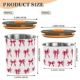 thumbnail image 3 of Watercolor Pink Bows Airtight Coffee Bean Canister 17oz Food Storage Containers with Lids For Gournd, Tea, Sugar, Flour, Rice, Cereal, Candy Cookie Jar, 3 of 8