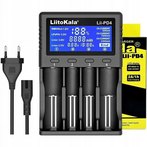 Lii-PD4 18650 AA AAA 21700 4-slot NiMH battery smart charger