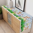thumbnail image 4 of Easter Bunny Table Runner - 36 Inch Long, Kitchen Dining Table Runner Dresser Scarves, Spring Easter Eggs Floral Blue Plaid Farmhouse Decor for Coffee Tables Wedding Party Banquet, 4 of 8