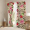 thumbnail image 3 of Manfei Cute Bow Cherry Blackout Curtains,Brown Cheetah Print Window Curtains Pack of 2 (38x45 Each), 3 of 6