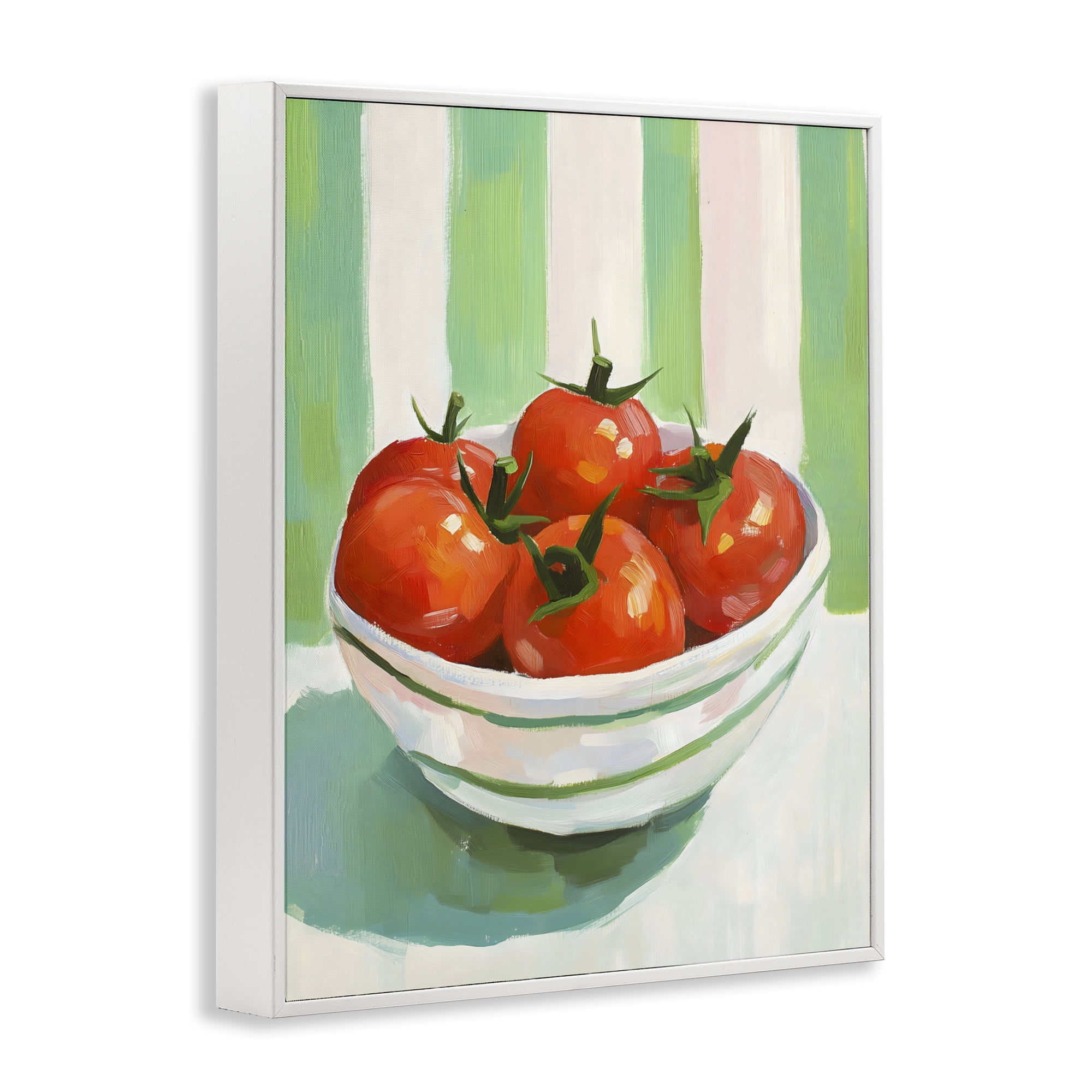 Stupell Industries Bowl of Fresh Tomatoes White Framed Giclee Art, design by The Prints Vibe