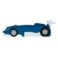 thumbnail image 5 of Twin Size Race Car-Shaped Platform Bed with Wheels,Blue, 5 of 9