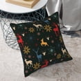 thumbnail image 6 of ZNDUO Square Home Decorative Throw Pillows, Corduroy Vintage Christmas Texture Pattern Couch Pillows, Throw Pillows for Bed, 16"x16", 6 of 8