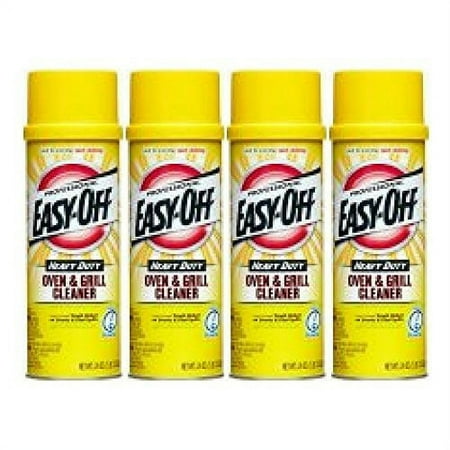 Easy-Off Professional Oven & Grill Cleaner, 96 oz (4 Cans x 24 oz)