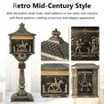 thumbnail image 5 of Costway Retro Cast Aluminum Mailbox Lockable Security Postal Letter Box with Baffle Door Bronze, 5 of 10