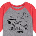 thumbnail image 3 of Peanuts - Snoopy Camping - Toddler And Youth Raglan Graphic T-Shirt, 3 of 7
