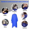 thumbnail image 5 of Capa de peluquero - Capa de corte de pelo grande impermeable - Delantal de corte de pelo para adultos con estilo de salón, capas azules de nailon para peluquería, con cierre a presión ajustable,, 5 of 5
