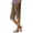 *Brown, variant on VBVC Women's Cotton Linen Striped Cuffs Capri Pants with , Wide Leg Summer Trousers For Women , Ladies' Casual Knee Length Shorts with Pockets, S-3XL