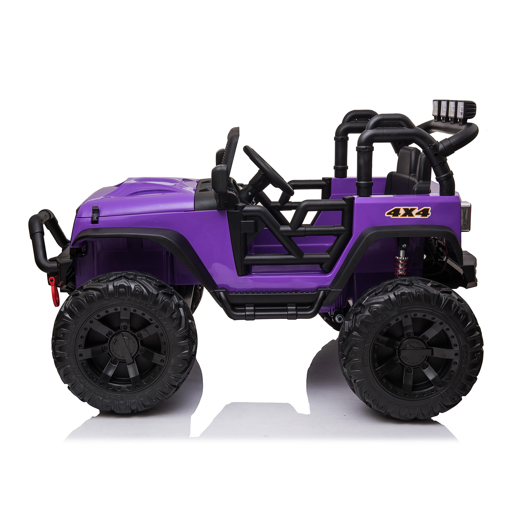 CIPACHO Kids Ride On Truck, 24V Battery Powered Toy Car with Spring Suspension, Remote Control, Purple
