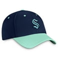 thumbnail image 3 of Men's Fanatics  Deep Sea Blue/Light Blue Seattle Kraken Authentic Pro Rink Two-Tone Flex Hat, 3 of 4
