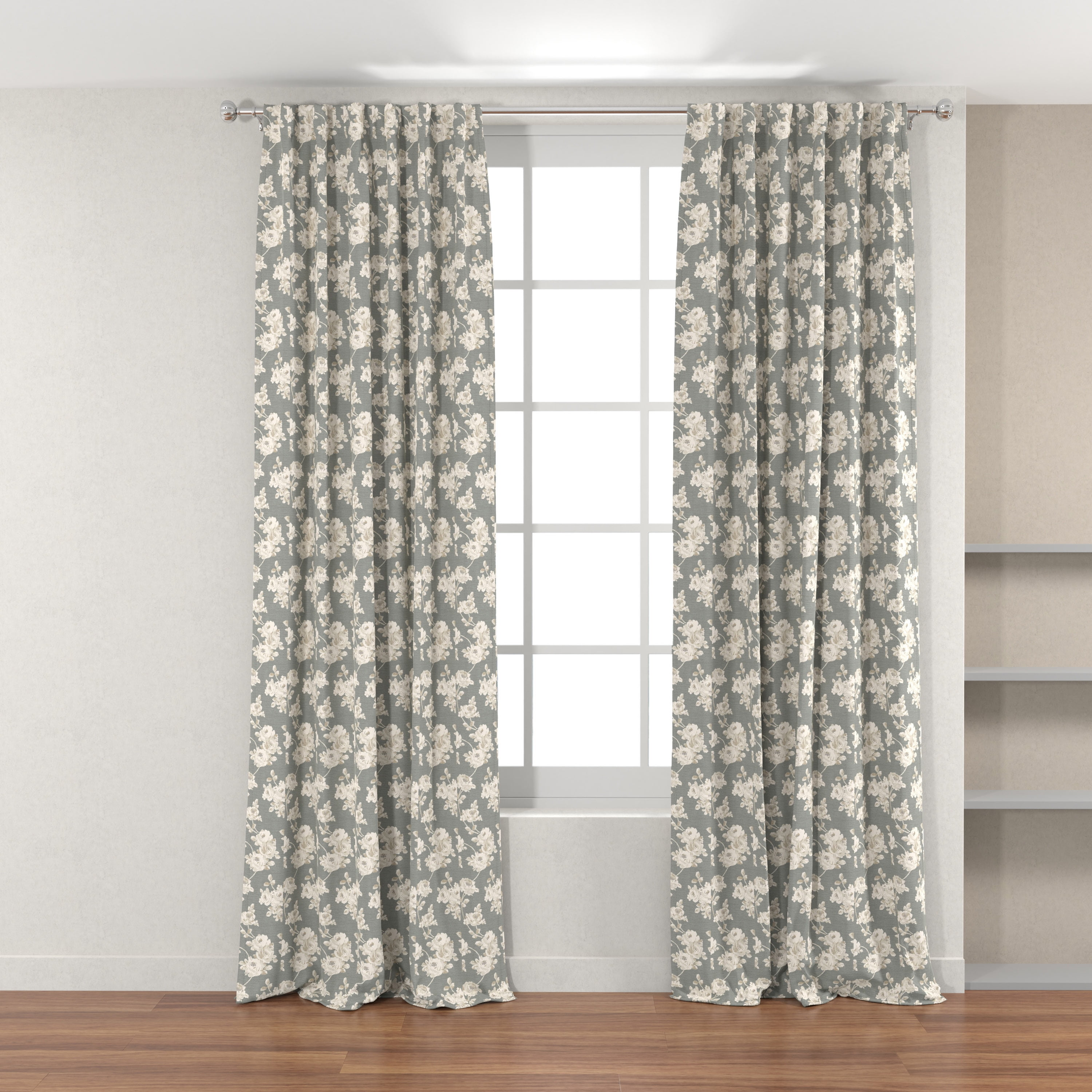 Better Homes & Gardens 54” 100% Cotton Fabric, 8 Yard by the Bolt, Floral Blooms Grey