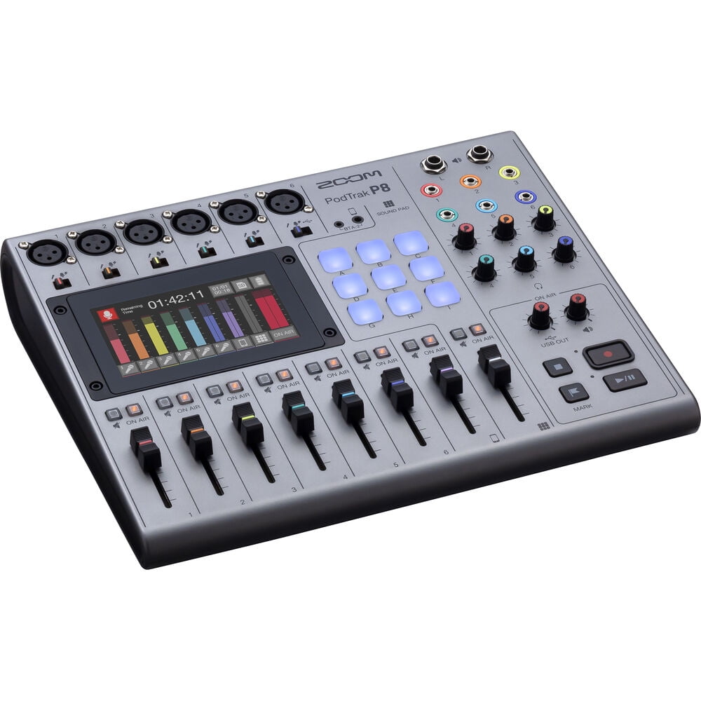 Zoom PodTrak P8 Portable Multitrack Podcast Recorder with Accessories