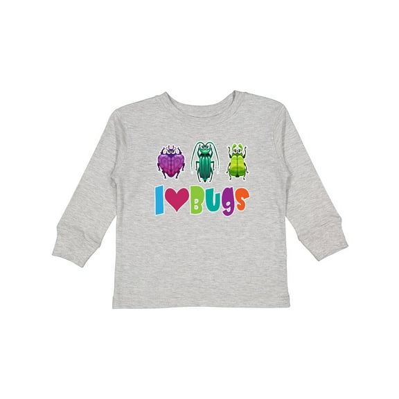 Inktastic I Love Bugs Boys or Girls Long Sleeve Toddler T-Shirt