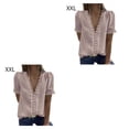 thumbnail image 1 of sweethay Camiseta de mujer de gasa con cuello en V Blusa de encaje Type7 NO7, 1 of 6