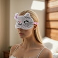 thumbnail image 6 of Unique Bargains 1 Pc Cat Cartoon Sleep Mask Soft Eye Shade Cover for Rest 7.87"x4.72" Gray, 6 of 6
