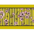 thumbnail image 2 of IBA Indianbeautifulart Yellow Stripe & Flower Floral Fabric Laces For Crafts Printed Velvet&nbsp;Trim&nbsp;Fabric Sewing Border Ribbon&nbsp;Trims&nbsp;9 Yards 2 Inches, 2 of 2