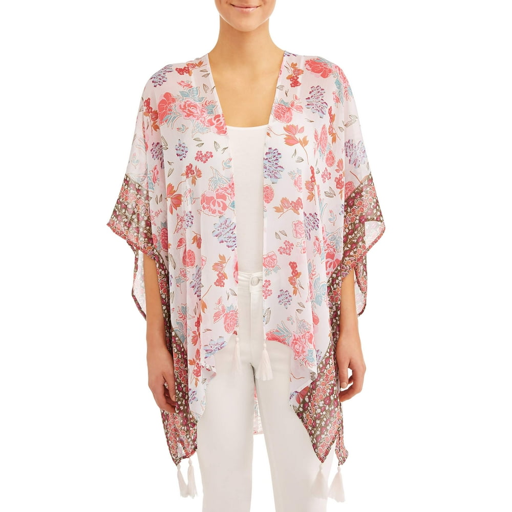 Time and Tru Tassel Kimono