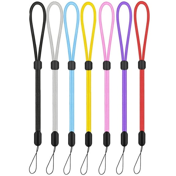 Adjustable Hand Wrist Strap Lanyard,Nylon Wristlet Phone Lanyards,Small Strap Wrist Short Lanyard,for Cell Phone Case Holder,ID Name Tag Badge,Keychain,Flashlight (8Pcs Multicolor)