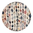 thumbnail image 3 of Unique Loom Morocco Collection Area Rug - Medina (4' Round Multi/Black), 3 of 7
