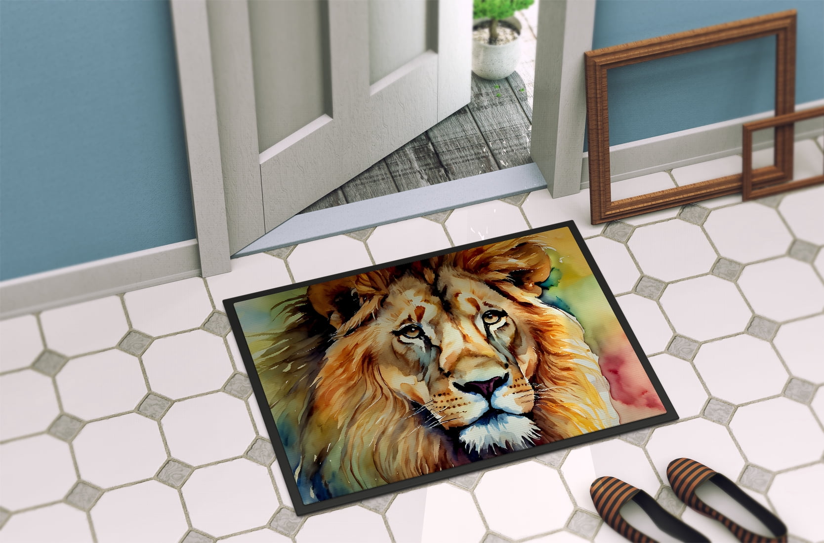 Carolines Treasures DAC2956MAT 0.15 x 18 x 27 in. Lion Doormat