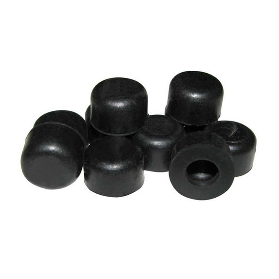 Renovators Supply Rubber Door Stopper Tip 5/8" Black Premium Rubber Door Stopper Tips 10 Replacement Caps