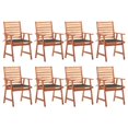 thumbnail image 5 of vidaXL Patio Dining Chairs Outdoor Patio Chair with Cushions Solid Wood Acacia, 5 of 35