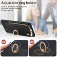 thumbnail image 6 of Feishell for Samsung Galaxy S23 Plus Wallet Case, Zipper Purse with 360 Rotatable Ring Kickstand, Premium PU Leather Shockproof Magnetic Buckle Credit Card Slots Holder Phone Case for Women Men,Black, 6 of 9