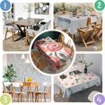 thumbnail image 4 of Pioneer Flower Floral Print Pattern Rectangle Tablecloth 60"x120",Waterproof Polyester Rectangle Table Cloth, Wipeable Spillproof Polyester Tablecloth for Dining, Camping, Indoor and Outdoor, 4 of 6