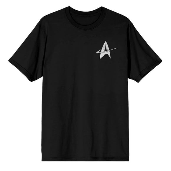 Star Trek Deep Space Nine U.S.S. Defiant Schematic Black T-Shirt