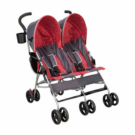 Delta Children LX Side by Side Double Stroller, Gray
