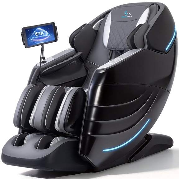MassaMAX MD328 Massage Chair, 22 Auto Programs, with OTA Updates,Heat & Foot rollers Massage,APP Control - Black