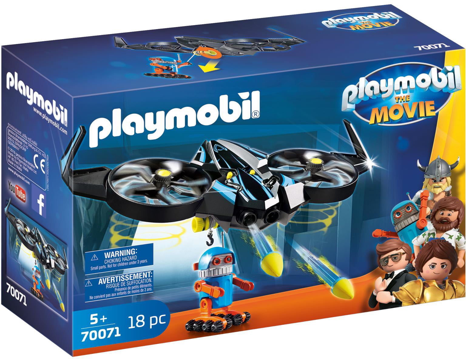 Playmobil the Movie 70071 robotitron con avión no tripulado