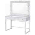 thumbnail image 4 of Umbridge 3-drawer Vanity Set with Lighting Chrome and White, 4 of 6