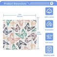 thumbnail image 4 of Spring Colored Butterflies Washcloth 12x12in Set, 4 Pack Absorbent Cotton Towel Square Kitchen Dishes Towels, Soft Cleaning Face Hand Towel Fast Drying Wash cloth, 4 of 7
