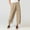 Khaki, variant on Women's Solid Color Pocket Cropped Linen Pants Casual Ankle Length Asymmetrical Trousers Stretchy Pants for Women Casual Womens Work Pants Business Casual Pant for Women Casual Summer Pant Beach
