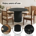 thumbnail image 4 of KithKasa 40'' Round Dining Table for 4, Circle Kitchen Dinner Table with Cylindrical Pedestal, Large Wood Dining Room Table,Black, 4 of 7